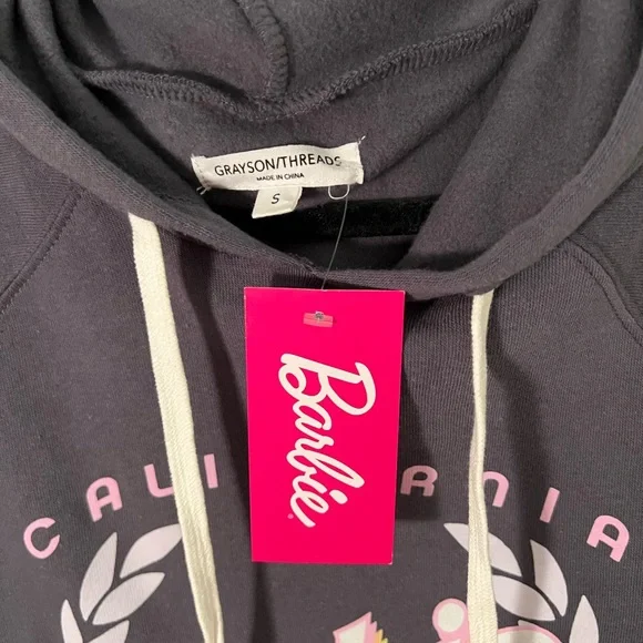 NWT Barbie California Cropped Sweatshirt by Grayson Threads Size S - Picture 4 of 7